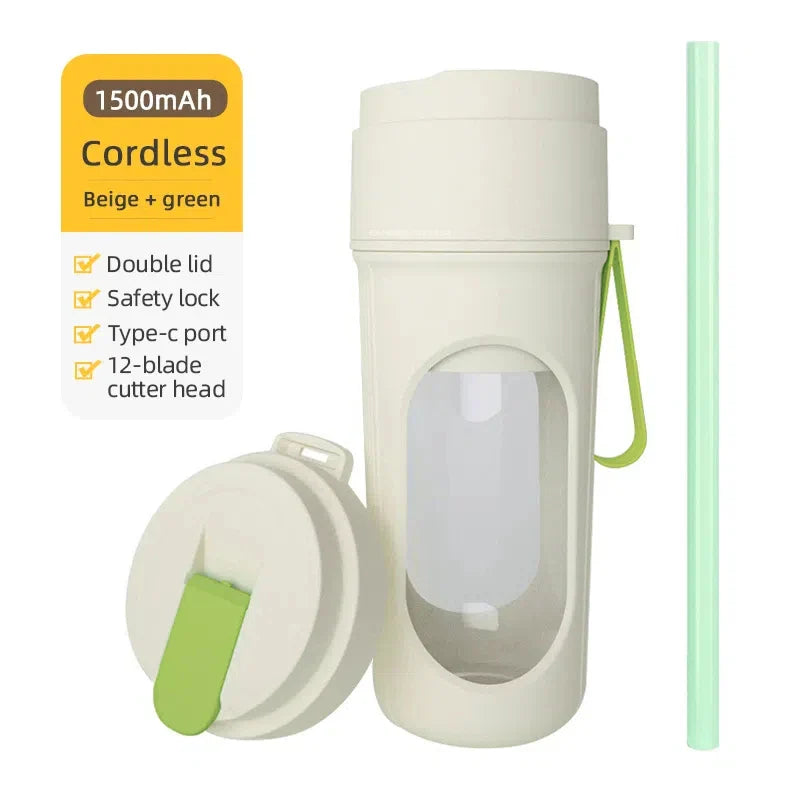 500ML Portable Electric Blender 40W USB Rechargeable Cordless Juicer High Powerful Juicer Cup For Smoothie Milkshake