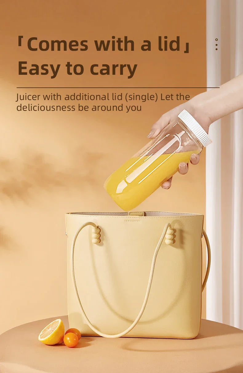 500ML Portable Electric Blender 40W USB Rechargeable Cordless Juicer High Powerful Juicer Cup For Smoothie Milkshake