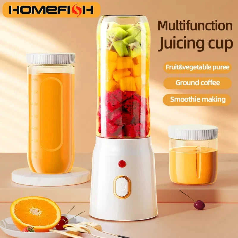 500ML Portable Electric Blender 40W USB Rechargeable Cordless Juicer High Powerful Juicer Cup For Smoothie Milkshake