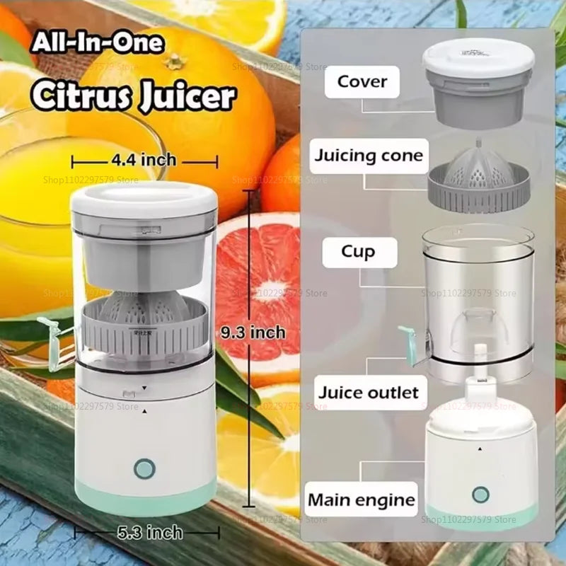 7.4V Portable Electric Juicer USB Rechargeable Fruit Blender For Orange Lemon Juicing Household Personal Juice Squeezer Mixer - elia