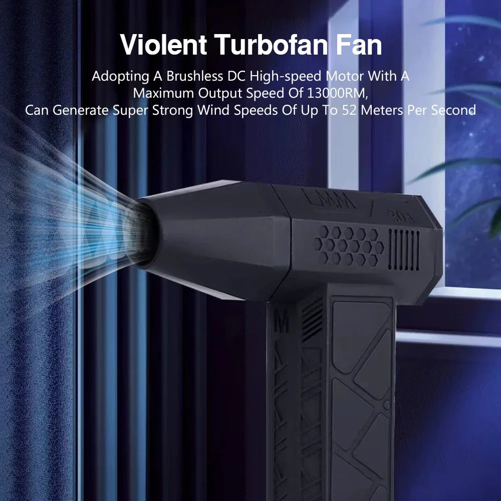 New X3 Violent Blower Mini Turbo Jet Fan Handheld Brushless Motor 130,000 RPM Wind Speed 52m/s industrial Duct Fan