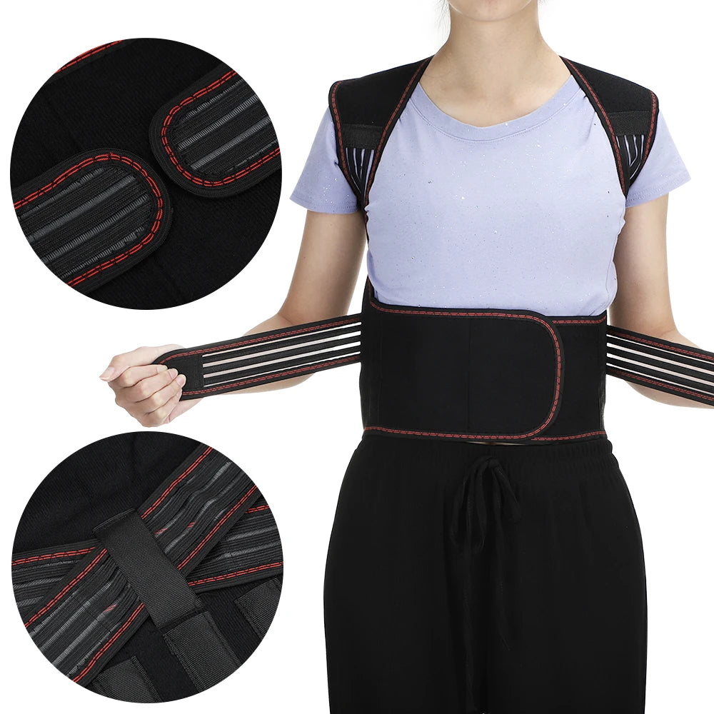 Self Heating Back Support Waist Brace Magnetic Heating Corrector Belt Back Posture Corrector Spine Back Lumbar Belt N Neck Brace