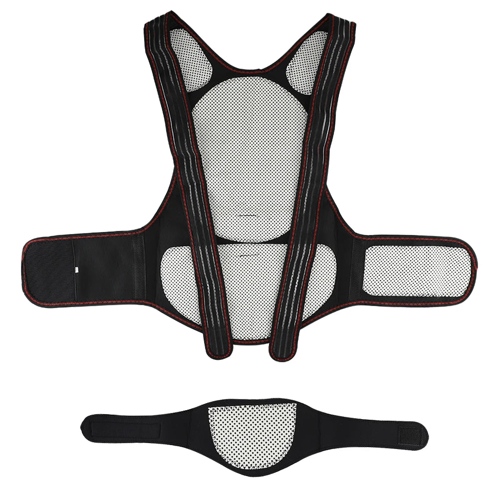 Self Heating Back Support Waist Brace Magnetic Heating Corrector Belt Back Posture Corrector Spine Back Lumbar Belt N Neck Brace