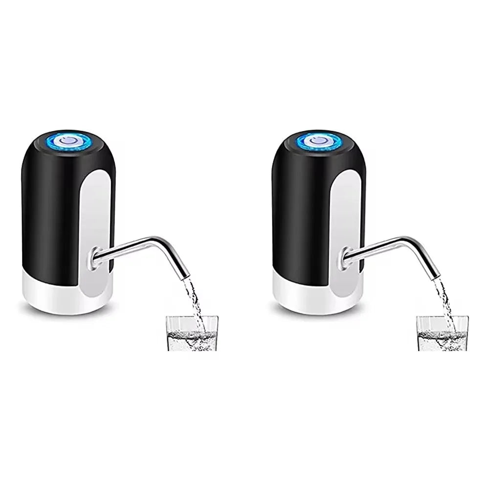 HydraFlow Automatic Water Bottle Pump - USB Rechargeable, One-Click Dispensing, White/Black