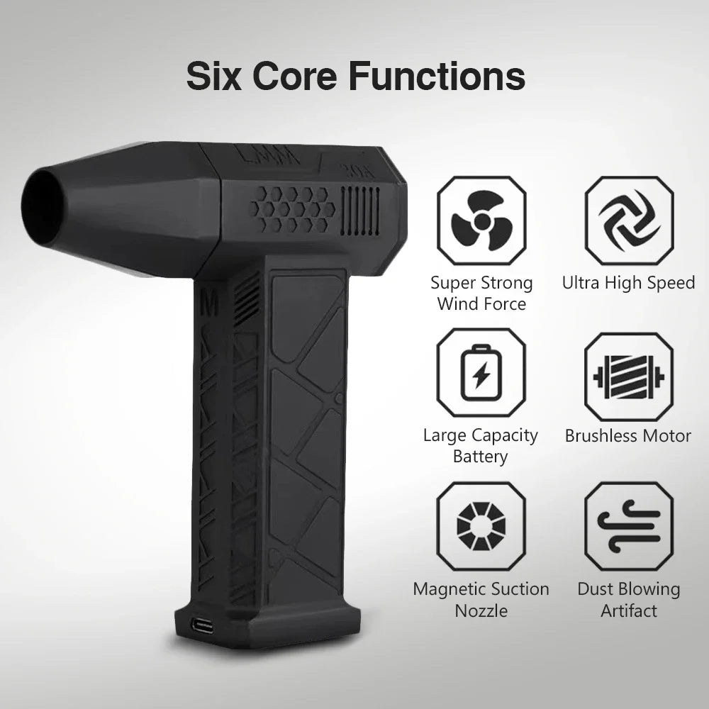 New X3 Violent Blower Mini Turbo Jet Fan Handheld Brushless Motor 130,000 RPM Wind Speed 52m/s industrial Duct Fan