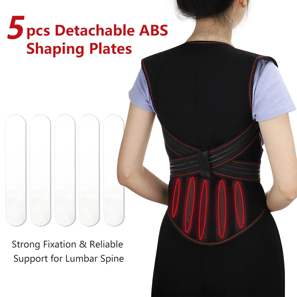 Self Heating Back Support Waist Brace Magnetic Heating Corrector Belt Back Posture Corrector Spine Back Lumbar Belt N Neck Brace