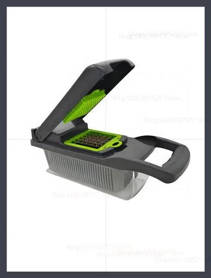 Household Vegetable Slicer and Food Chopper Kitchen Tool with Tomato Carrot Onion Grater Shredder for Meal Prep and Cooking
