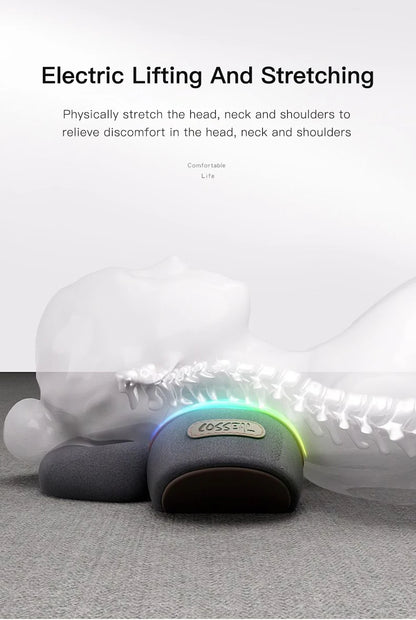 3 In 1 Neck Massager Pillow Electric Cervical Pillow Lifting Traction Relax Hot Compress Vibration Massage Neck Pain Relief