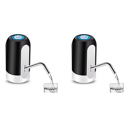 HydraFlow Automatic Water Bottle Pump - USB Rechargeable, One-Click Dispensing, White/Black