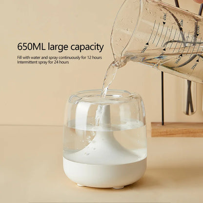 650ML Portable Humidifier Air Humidifier Essential Oil Home Bedroom Aroma Diffuser With Colorful Night Lights USB Humidifier