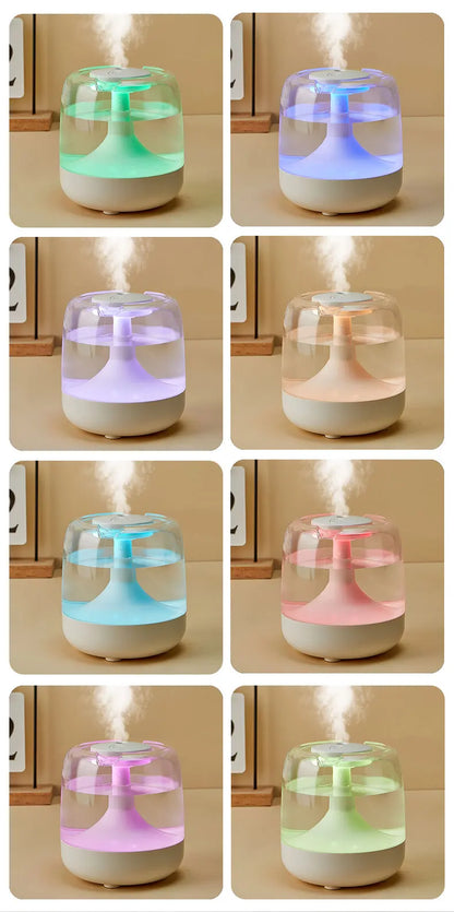 650ML Portable Humidifier Air Humidifier Essential Oil Home Bedroom Aroma Diffuser With Colorful Night Lights USB Humidifier
